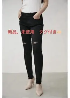 AZUL ブラックデニム Lサイズ ダメージ加工