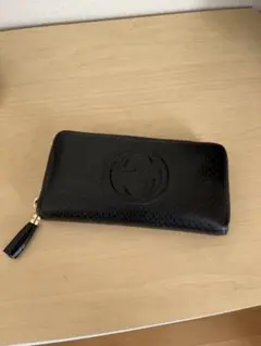 Syou 様　専用　グッチSOHO 黒パイソン 蛇革ラウンドファスナー長財布