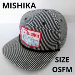 MISHKA ミシカ ヒッコリー キャップ 帽子 ワッペンロゴ