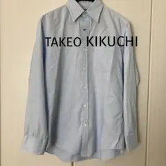 TAKEO KIKUCHI 水色 チェックシャツ