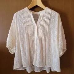 cepo 刺繍ブラウス ホワイト 半袖のサムネイル
