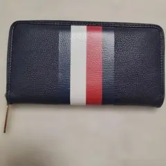 Tommy　ネイビー ストライプ 長財布
