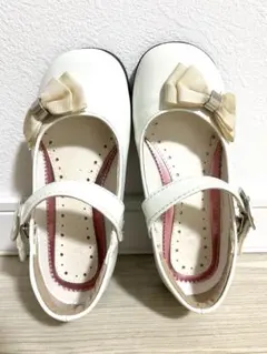 【数回着用】リボン付きフォーマルシューズ【17.5cm】