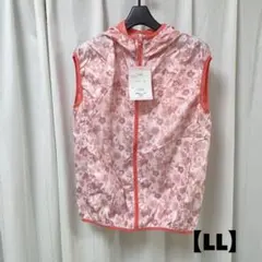 【新品】大きいサイズ　ポケッタブル　風除けベスト　撥水加工　LL