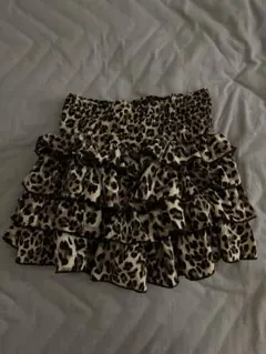 ヒョウ柄　レオパード　ミニスカート　フリル　パンク　グランジ　平成ギャル　姫