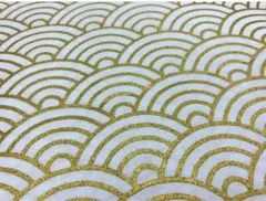 和柄生地 青海波 gold line print シリーズ