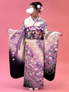 振袖フルセット　辻が花　ブルーグリーン　金彩　金通し地 振袖フルセット 辻が花 ブルーグリーン 金彩 金通し地の通販 by fleur