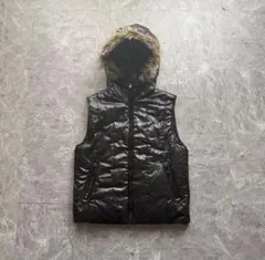 00s 希少　平成レトロ Y2K 2way リバーシブル ダウンベスト ファー