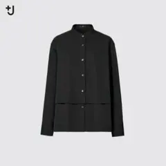 さ*き様 UNIQLO　+J　スーピマコットン　シャツジャケット　M 　ブラック
