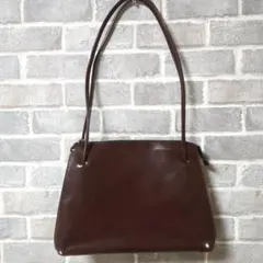 FURLA フルラ エナメル ショルダーバッグ バーガンディ ブラウン