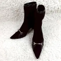 美品23.5㎝◎Her lip to アンクルブーツ ホースビット 黒 こじはるのサムネイル