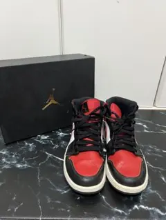「美品」NIKE AIR JORDAN 1 スニーカー レッド ブラック