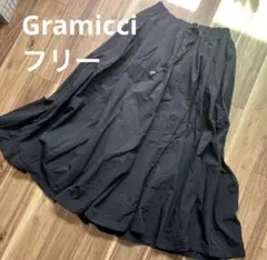 Gramicci フレアスカート ブラック フリーサイズ　ロングスカート　黒のサムネイル
