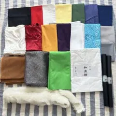 バラ売り対応可能 布 生地 はぎれ 無地 種類・サイズ色々 23点 まとめ売り