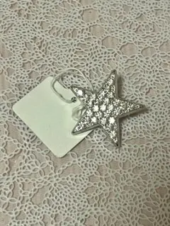 星型メタルブローチ クリスタル風