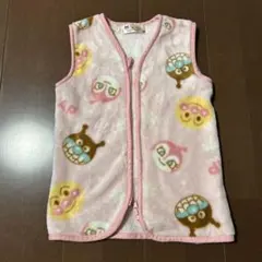 アンパンマン　スリーパー ピンク 35×50cm ベビー　パジャマ　かいまき毛布