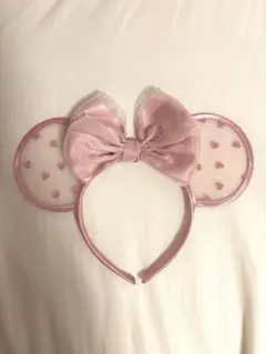 ディズニー カチューシャ ハート ピンク