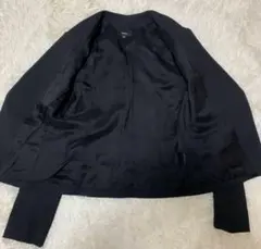 【美品】セオリー　パンツスーツ　ノーカラー　2 ブラック　セット