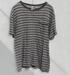CHUMS チャムス ボーダー ポケット Tシャツ グレー M