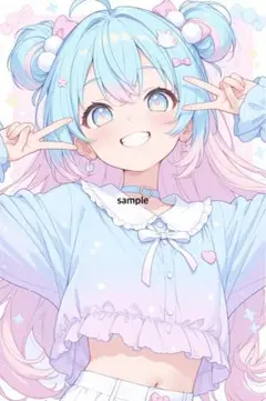 m1536 AIイラスト　かわいい　A4ポスター