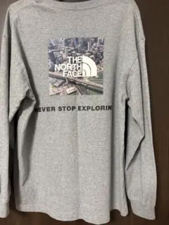 THE NORTH FACE グレー ロングスリーブ厚手Tシャツ