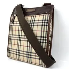 Burberry ロゴプレート ショルダーバッグ 斜めがけ ノバチェック