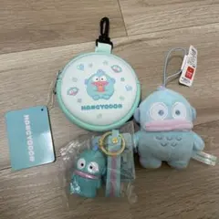 ハンギョドン カラビナ付きポーチ マスコット キーホルダー 3点セット