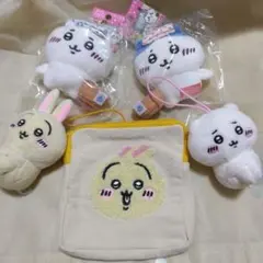 新品⭐ちいかわ　マスコット　5点セット　温泉限定　お座り　ポーチ　ガチャ