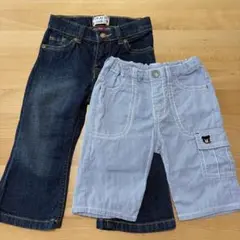 DOUBLE.B 100 デニム ハーフパンツ ボトムス ジーンズ ミキハウス