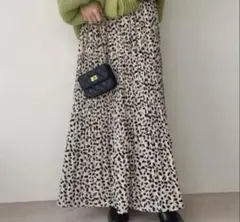 フィフス レオパード柄 ロングプリーツスカート ウエストゴム フォーマルのサムネイル