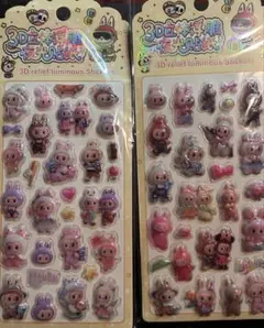 最終値下げ ラブブ 夜光シール 2種セット