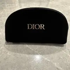 Dior 黒 ベルベット 化粧ポーチ
