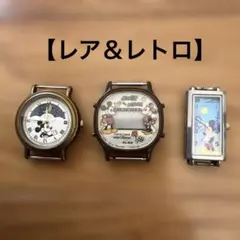 【レア＆レトロ】 ミッキーマウス　腕時計　3個まとめ売り　電池切れ　ベルト無し