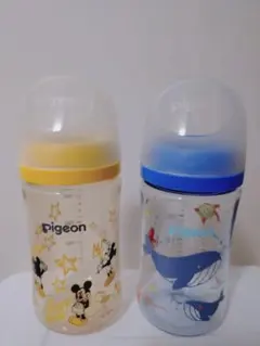 Pigeon 哺乳瓶 ミッキー クジラ柄 240ml 2本セット
