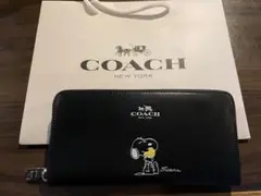 COACH スヌーピー 長財布 ブラック