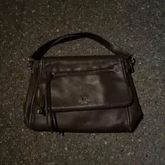 00s archive brown leather shoulder bag