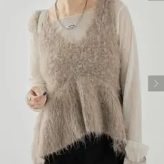 mystic ミスティック シャギーニットペプラムベスト