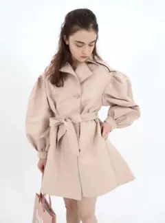 arm volume mini trench coat baby pinkのサムネイル