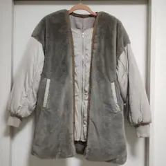 ファーコート ノーカラー