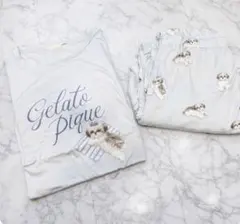 シーズー　犬　セットアップ　パジャマ　ルームウェア　水色