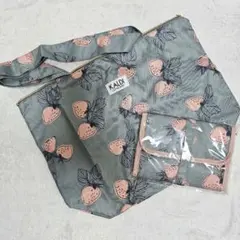 KALDI 2023 いちごエコバッグ&トラベルポーチ