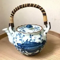 骨董　急須　煎茶道具　貫入　かに彫刻　アンティーク急須 備前焼 細川敬弘作 礫急須 B [東山堂煎茶器店 オンライン