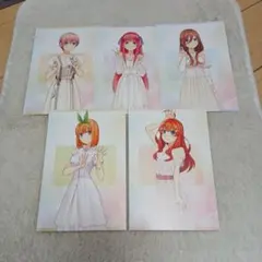 五等分の花嫁 カードゲーム お祭り騒ぎの日常 イラストミニ色紙 5人
