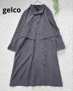 gelco＊グレー　スタンドカラーロングコート　ステンカラー