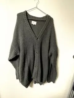 EMMA CLOTHES ルーズニットカーディガン ビッグシルエット　チャコール