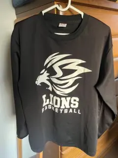 日本体育大学 バスケットボール部ロングTシャツ（L）英字ロゴ LIONS 黒