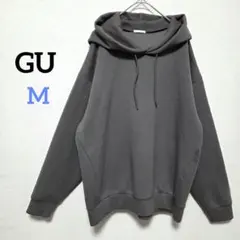 1756 ジーユー ダブルフェイスビックプルパーカー スウェット【M】フーディー