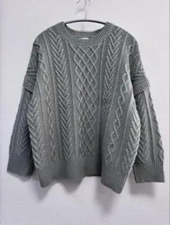 INGNI ケーブル編み長袖ニットセーター