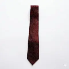 【美品】ネクタイ ボルドー ワインレッド 小紋柄 ビジネス スーツ シルク