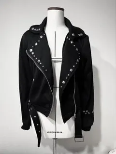 y2k grunge studs cotton riders jacket